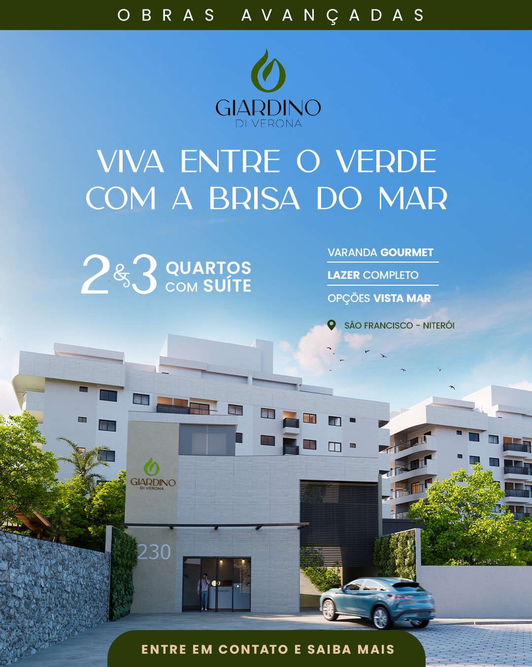 Giardino di Verona — 2 quartos com suíte em São Francisco, Niterói